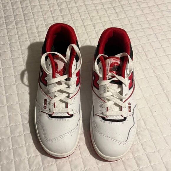 COPY New Balance 550 Sneakers Red Black White Women’s 9 Men’s 7 Retro - Picture 3 of 6